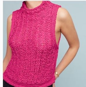 Anthropologie Moth Sleeveless Tape Yarn Top